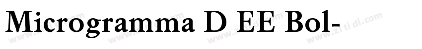 Microgramma D EE Bol字体转换
